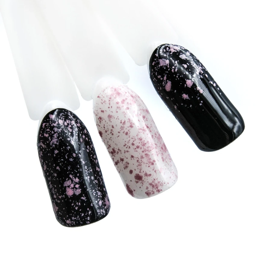Сніговий гель-лак Yo!Nails Zirka Snow №04 рожеві пластівці 5 мл