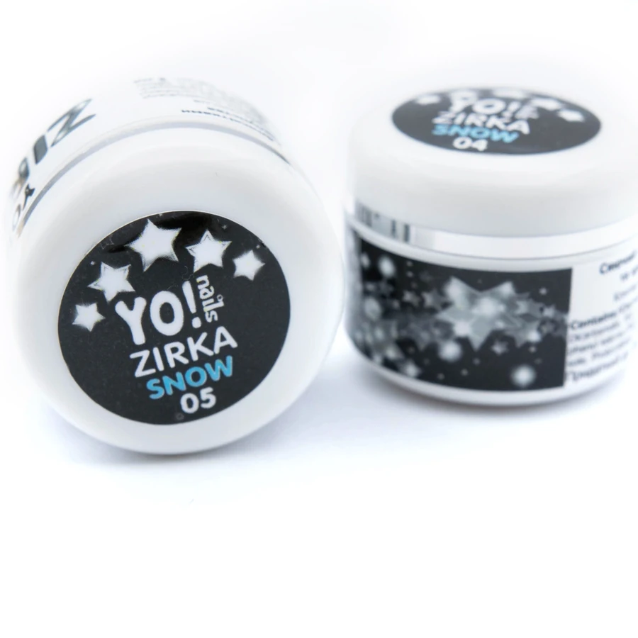 Сніговий гель-лак Yo!Nails Zirka Snow №05 чорні пластівці 5 мл