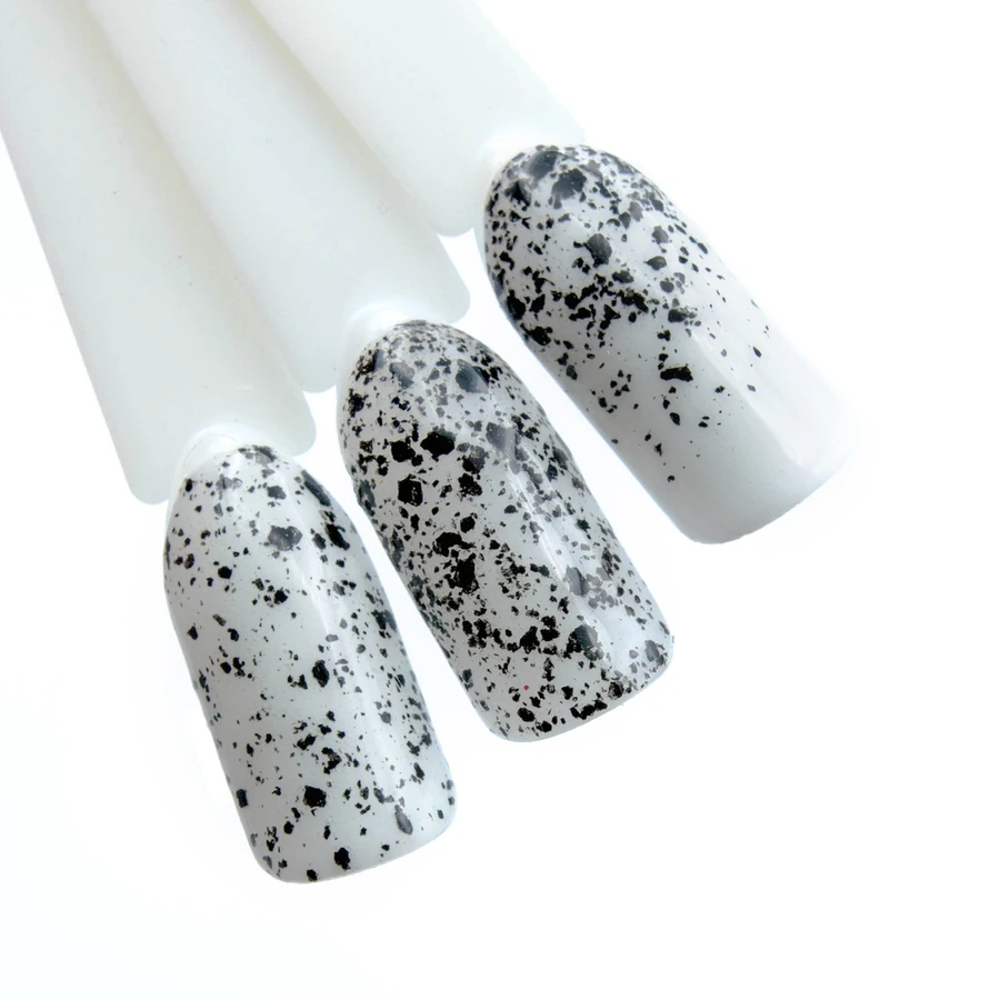 Сніговий гель-лак Yo!Nails Zirka Snow №05 чорні пластівці 5 мл
