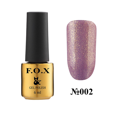 Гель-лак FOX Gel Polish Diamond №002 суха троянда із золотистим шиммером 6 мл