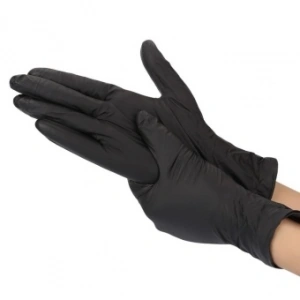 Нітрилові рукавички S Mercator Medical Nitrylex PF Black Gloves S (6-7) пара 2 шт