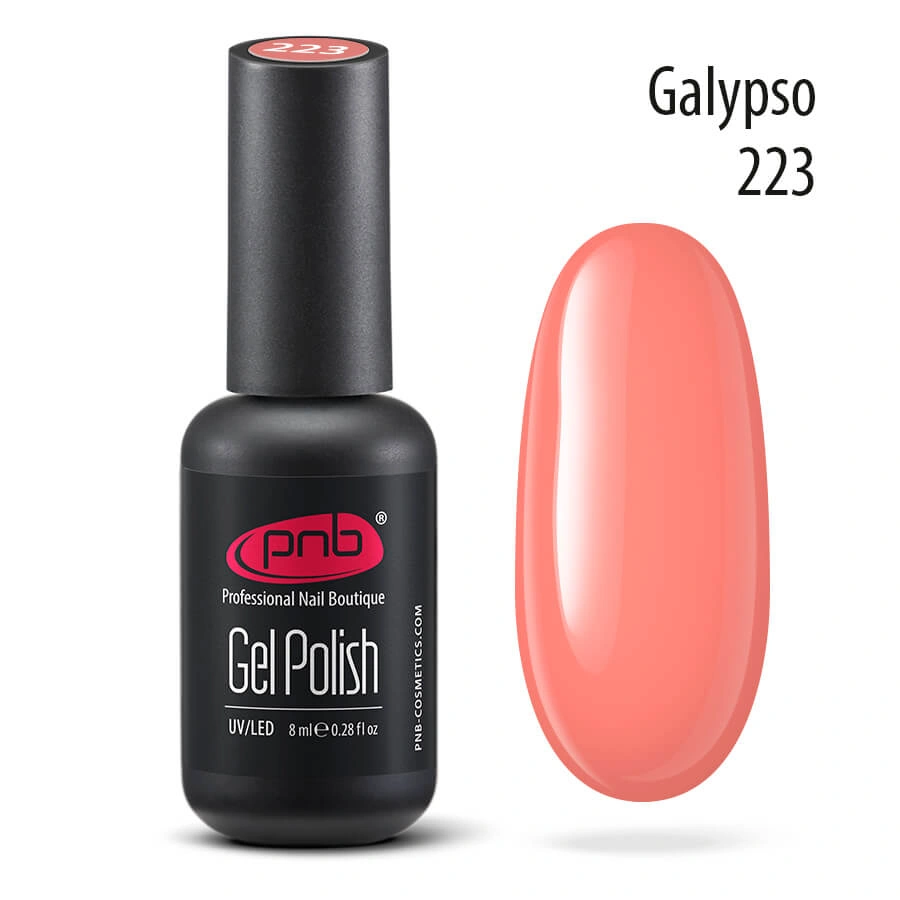 Гель-лак PNB №223 Calypso помаранчевий, кораловий