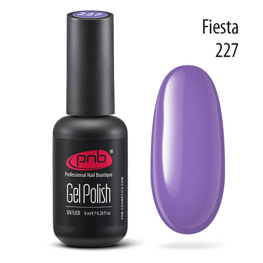 Гель-лак PNB №227 Fiesta бузковий, фіолетовий 8 мл