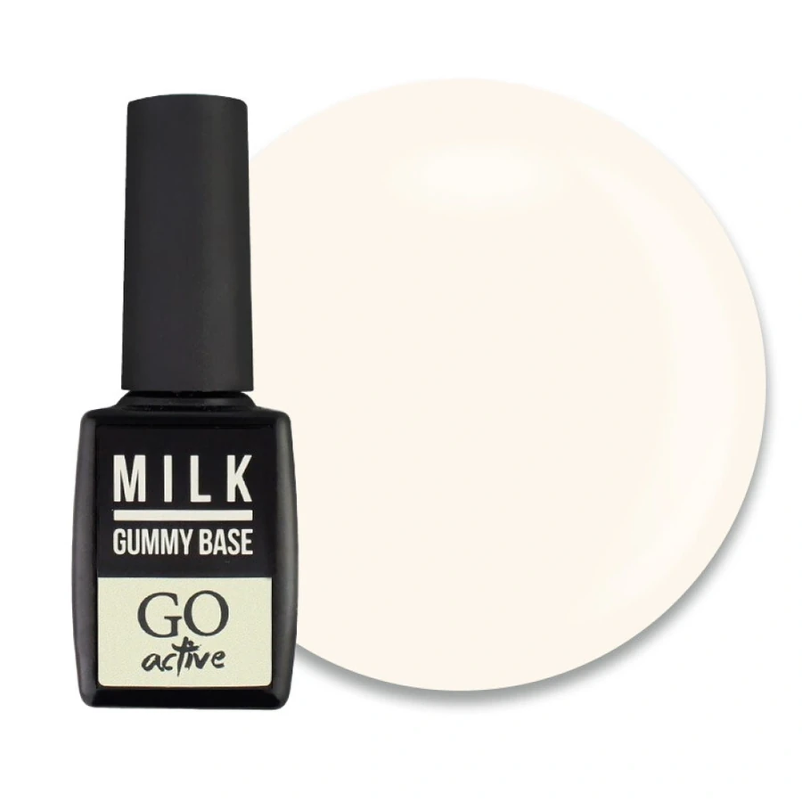Каучукова камуфлююча база GO Active Gummy Base Milk напівпрозорий молочний 10 мл
