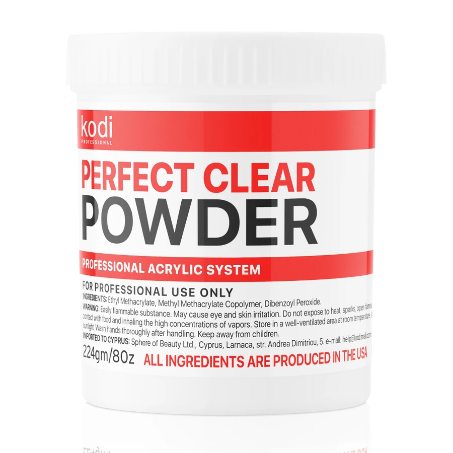 Базова акрилова пудра Kodi Perfect Clear Powder прозорий 224 г