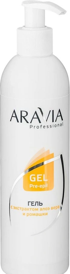 Гель перед депіляцією ARAVIA Professional Before Depilation Gel (Aloe and Chamomile Extracts) екстракт алоє та ромашки 300 мл