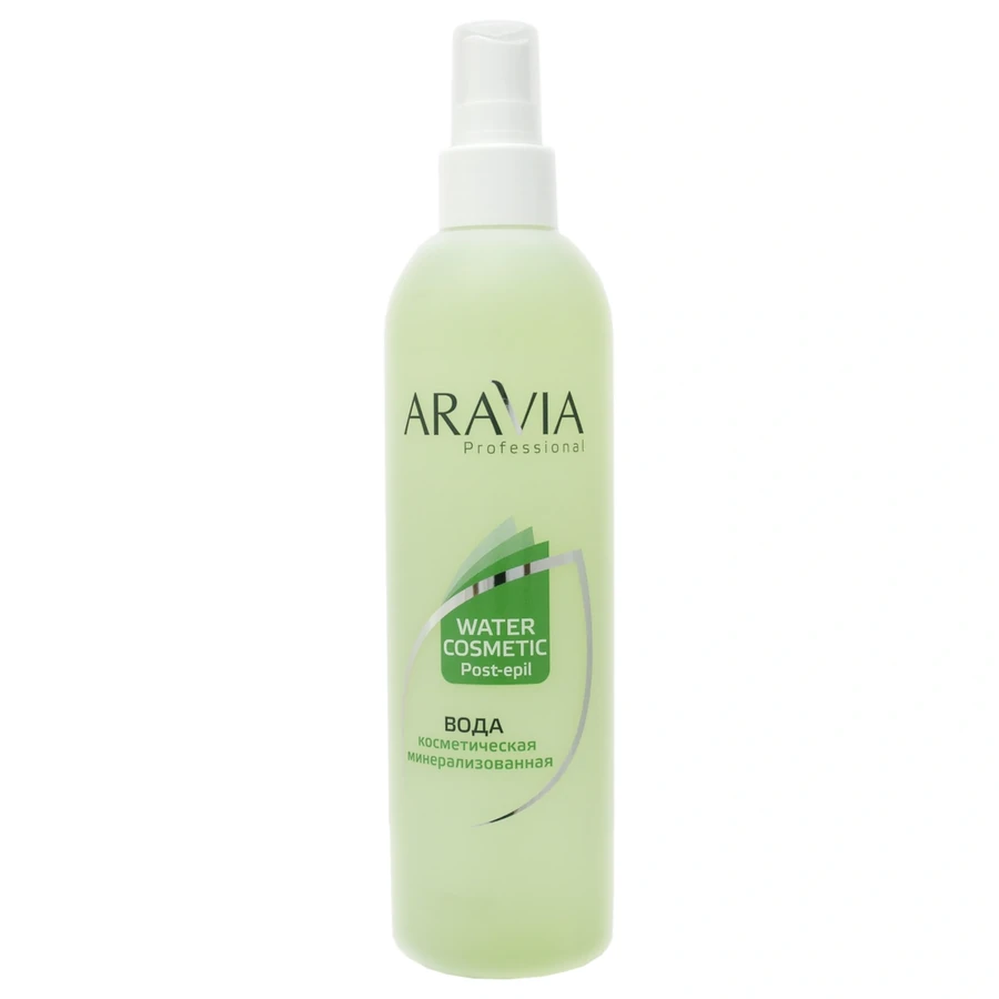 Вода косметична для шугарінгу ARAVIA Professional Mineralized Cosmetic Water for Shugaring з м`ятою та вітамінами 300 мл