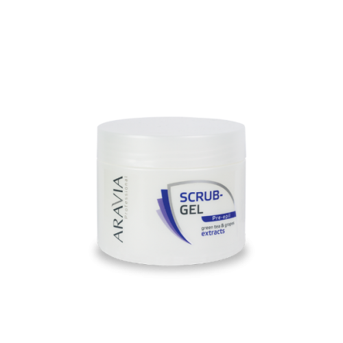 Скраб-гель перед депіляцією ARAVIA Professional Scrub-Gel Pre-epilation зелений чай та виноград 300 мл