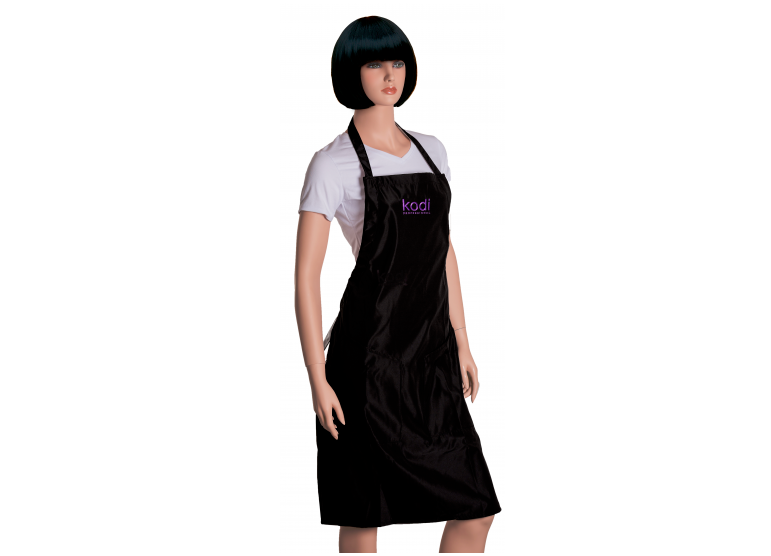 Фартух довгий Kodi Apron Long Black (Violet Logo) чорний з фіолетовим логотипом