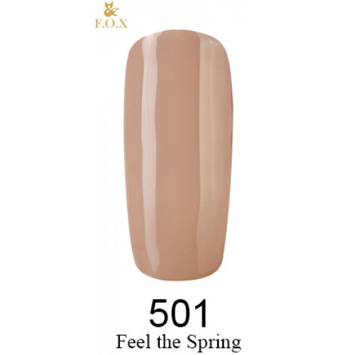 Гель-лак FOX Gel-Polish Feel The Spring Collection №501 тілесно-рожевий, емаль 6 мл