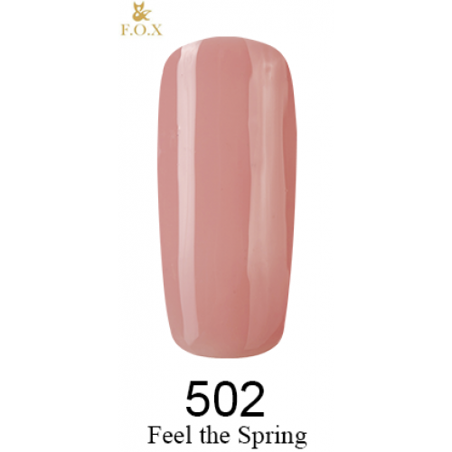 Гель-лак FOX Gel-Polish Feel The Spring Collection №502 ніжний абрикосово-рожевий, емаль 6 мл