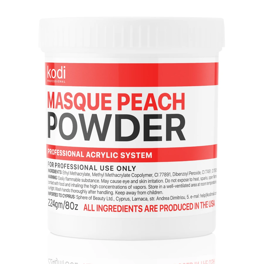 Матуюча акрилова пудра "Персик" Kodi Masque Peach Powder 224 г