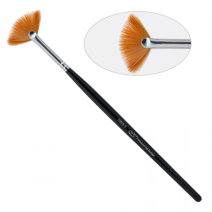 13D. Пензель для дизайну віяловий PNB 13D Nail Art Brush Fan 6-s nylon нейлон 12 мм
