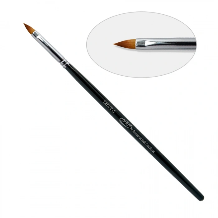 12D. Пензель універсальний "пелюстка" PNB 12D Nail Art Brush oval sharp 2-s nylon нейлон 10 мм