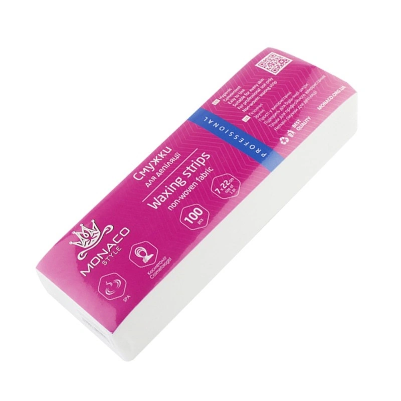 Смужки для депіляції Monaco Style Waxing Strips non-woven fabric 7x22 см 100 шт