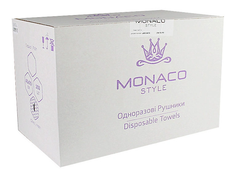 Одноразові рушники Monaco Style Towels Smooth 40х70 см гладкі 100 шт