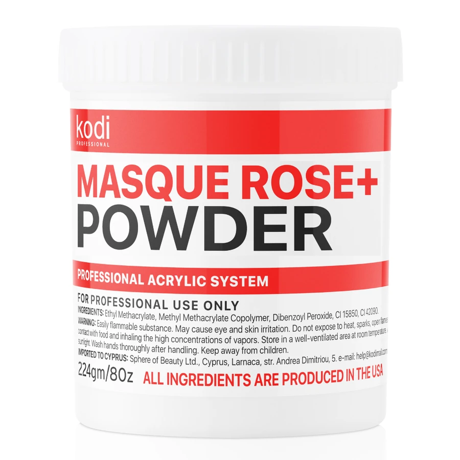 Матуюча акрилова пудра "Троянда+" Kodi Masque Rose+ Powder 224 г