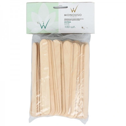 Дерев`яні шпателі ItalWax Wooden Spatula Norma (16 Х140 Х 1,6 мм) 16х140 100 шт