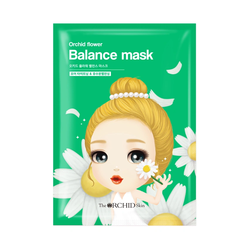 Тканинна маска для обличчя The Orchid Skin Flower Balance Mask від запалень 25 г