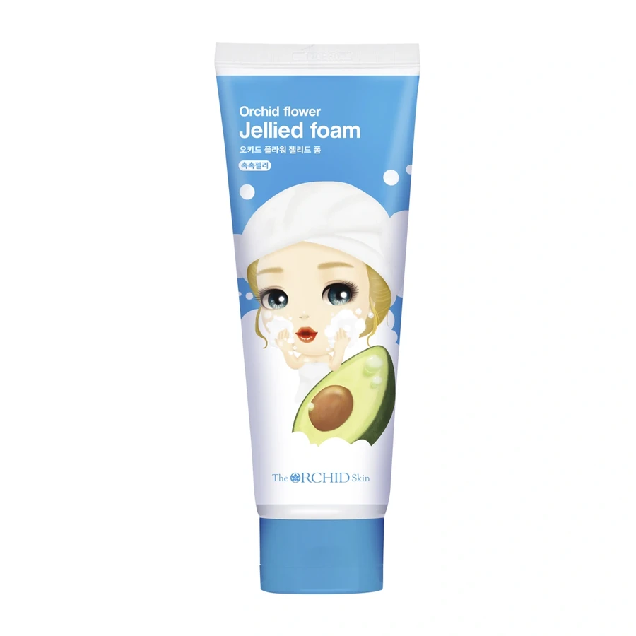 Желейна очищаюча пінка для обличчя The Orchid Skin Flower Jellied Foam Chok Chok Jelly з авокадо 120 мл