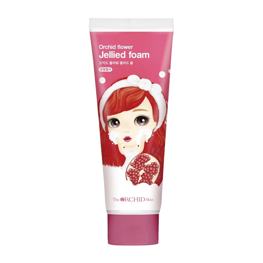 Желейна очищаюча пінка для обличчя The Orchid Skin Flower Jellied Foam Taeng Taeng Jelly зі сливою та гранатом 120 мл