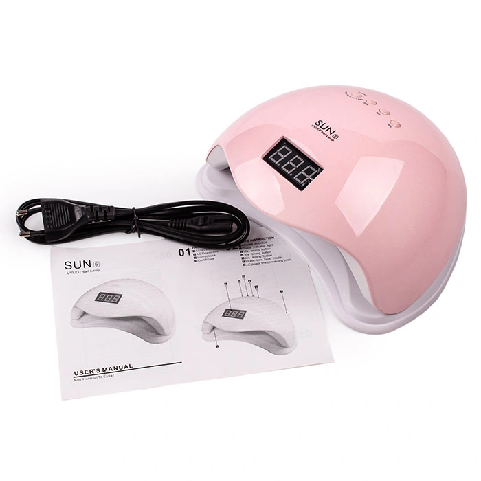 UV/LED лампа 2в1 SUNUV LED+UV SUN 5 PINK пастельно-рожева 48W