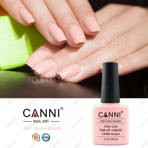 Гель-лак Canni Gel Polish №47 світлий персиково-рожевий, емаль 15 мл