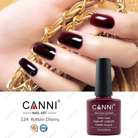 Гель-лак Canni Gel Polish №124 гнила вишня, емаль 15 мл