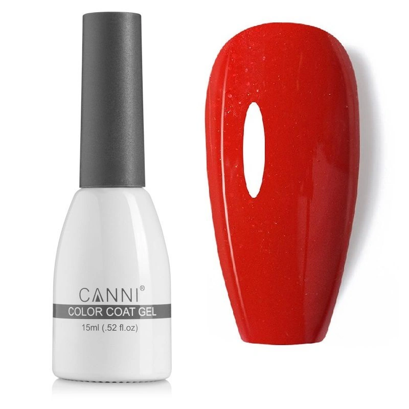 Гель-лак Canni Gel Polish №210 Blood Red кроваво-червоний із шиммером 15 мл