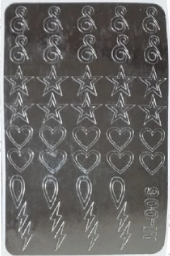 Металізовані наклейки Canni Metallized Stickers Silver M-006 срібло