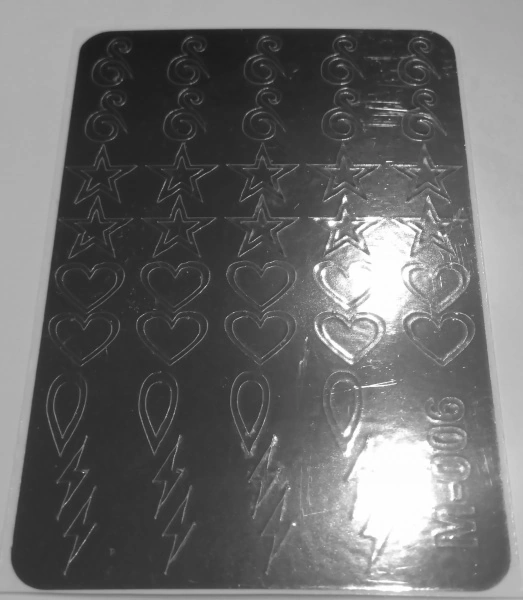 Металізовані наклейки Canni Metallized Stickers Silver M-006 срібло