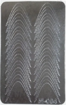 Металізовані наклейки Canni Metallized Stickers Silver M-004 срібло