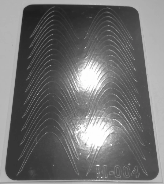Металізовані наклейки Canni Metallized Stickers Silver M-004 срібло
