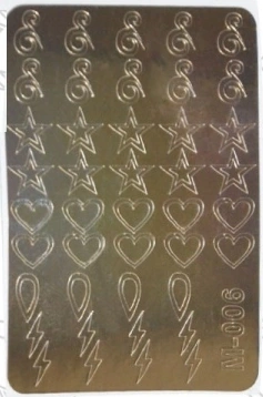Металізовані наклейки Canni Metallized Stickers Gold M-006 золото