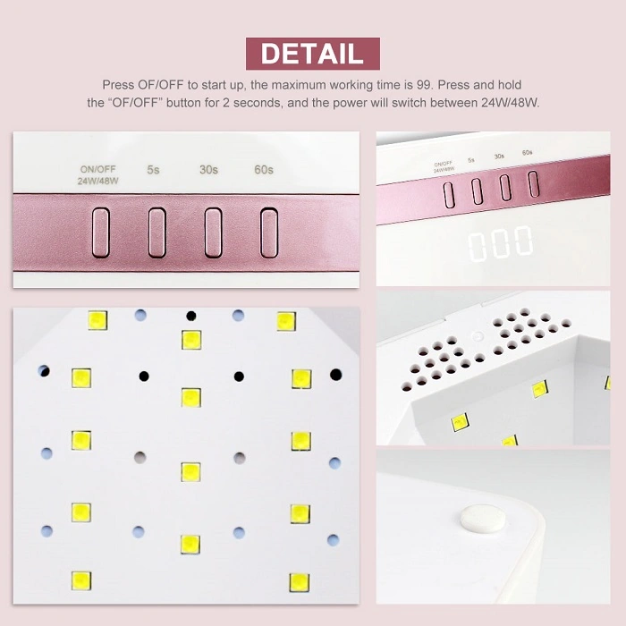 LED/УФ лампа для сушіння гель-лаку SUNUV LED+UV STAR ONE PEACH 48W