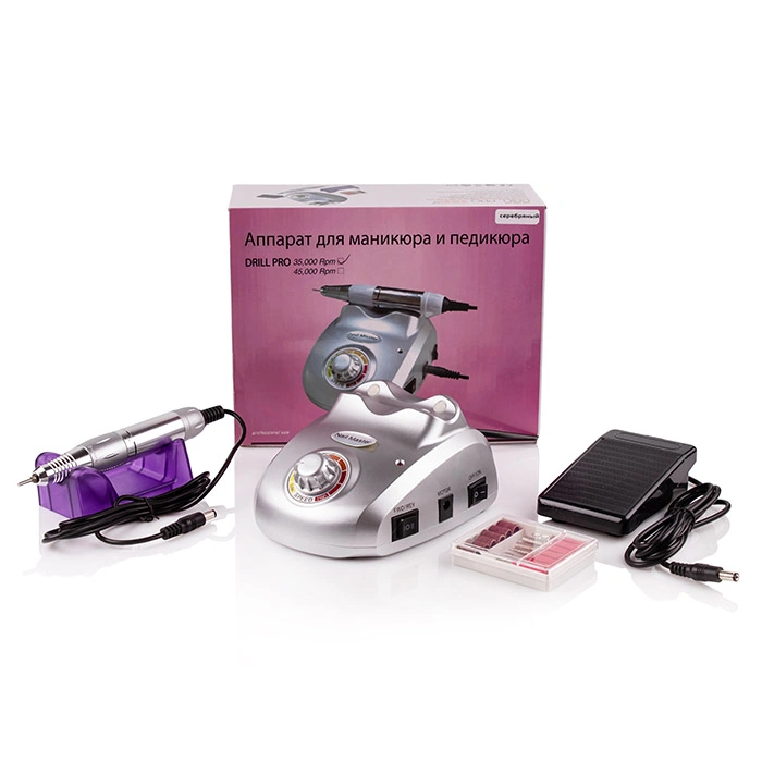 Фрезер для манікюру та педикюру сріблястий Nail Perfect Nail Drill ZS-603 SILVER PROFESSIONAL