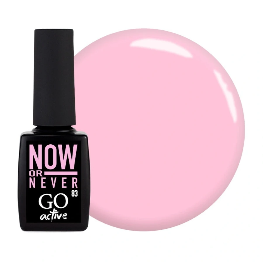 Гель-лак GO Active Gel Polish 083 м`який рожевий, емаль 10 мл