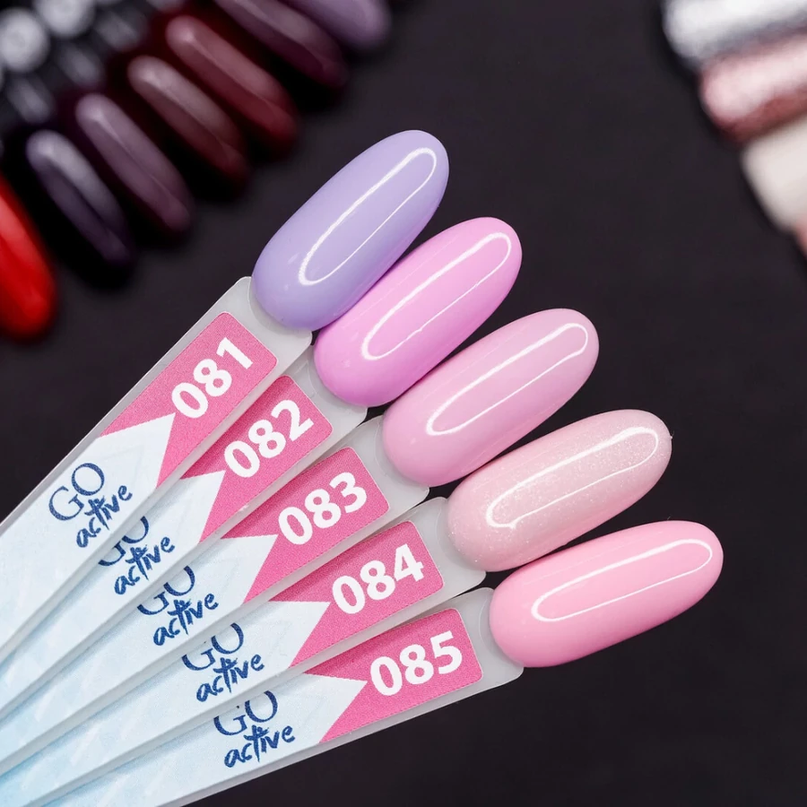 Гель-лак GO Active Gel Polish 084 світло-рожевий, з шимером та перламутром 10 мл