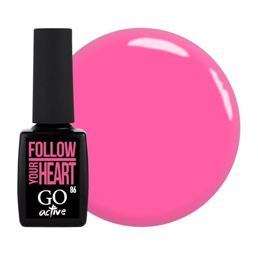 Гель-лак GO Active Gel Polish 086 рожева фуксія, емаль 10 мл
