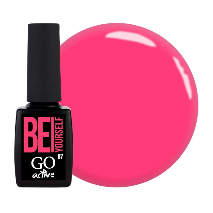 Гель-лак GO Active Gel Polish 087 яскравий рожевий, емаль 10 мл