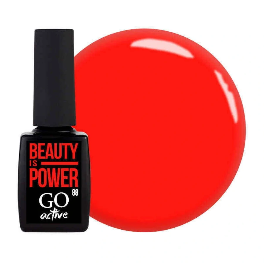 Гель-лак GO Active Gel Polish 088 червона троянда, емаль 10 мл