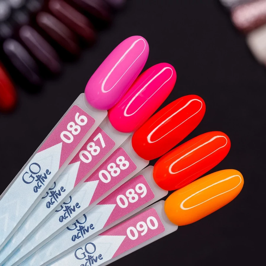 Гель-лак GO Active Gel Polish 089 горобиново-помаранчевий, емаль 10 мл
