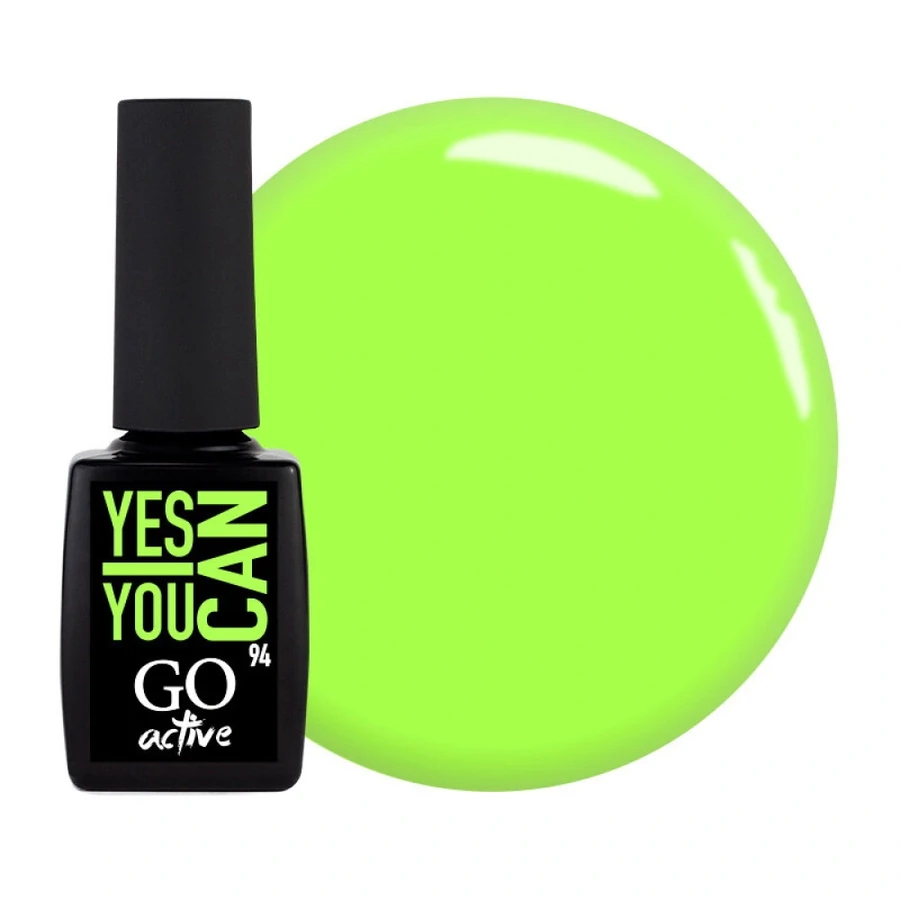 Гель-лак GO Active Gel Polish 094 салатовий, неоновий 10 мл