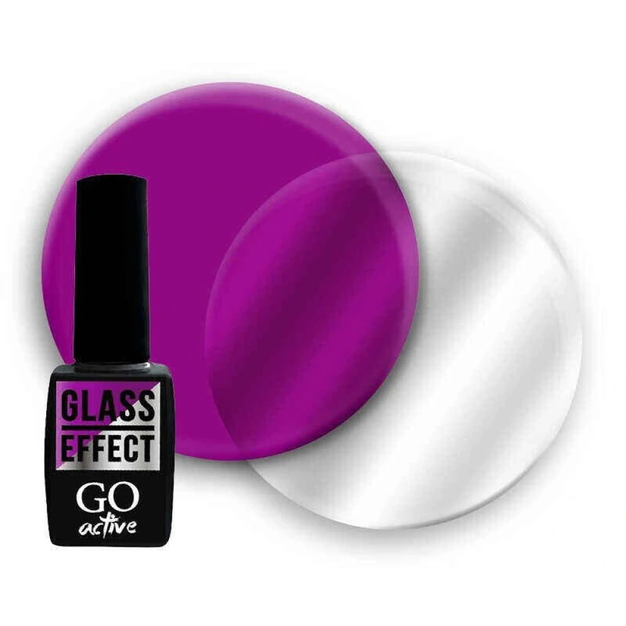 Гель-лак GO Active Glass Effect 09 напівпрозорий сливовий, вітражний 10 мл