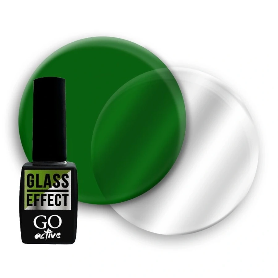 Гель-лак GO Active Glass Effect 06 напівпрозорий зелений, вітражний 10 мл