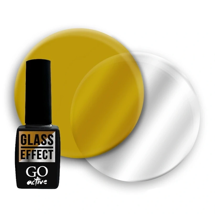 Гель-лак GO Active Glass Effect 05 напівпрозорий гарбузово-жовтий, вітражний 10 мл