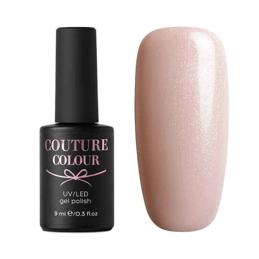 Гель-лак Couture Colour Soft Nude 09 напівпрозорний світлий карамельно-рожевий, з перламутром 9 мл