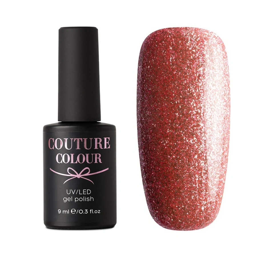Гель-лак Couture Colour Gel Polish Jewelry 04 рожево-сріблястий, з мікрослюдою 9 мл