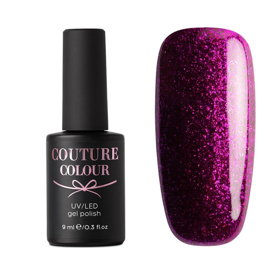 Гель-лак Couture Colour Gel Polish Jewelry 06 фіолетовий, з мікрослюдою 9 мл