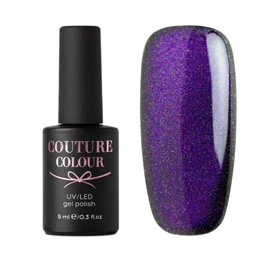 Магнітний гель-лак Couture Colour Galaxy Touch 06 напівпрозорий, фіолетово-рожевий відблиск, хамелеон 9 мл